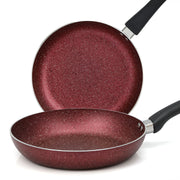AR Marble Coated Non Stick Fry Pan - Maroon