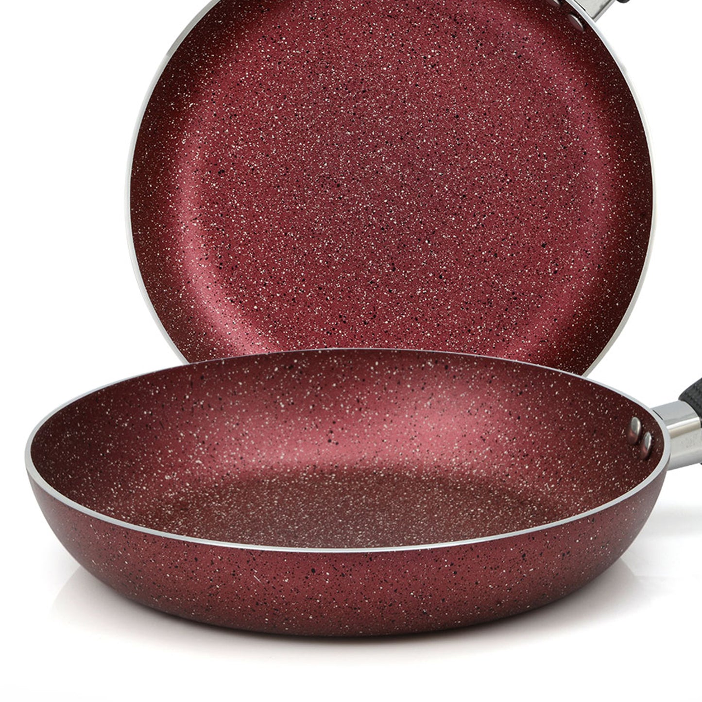 AR Marble Coated Non Stick Fry Pan - Maroon