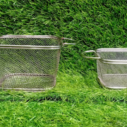 Pakistan-Made Stainless Steel Fries Basket with Double Handle