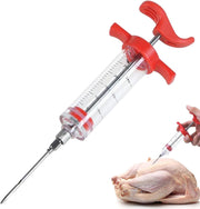 Meat Injection Stainless Steel - BBQ Meat Marinade Flavor Seasoning Injector Needle