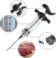 Meat Injection Stainless Steel - BBQ Meat Marinade Flavor Seasoning Injector Needle