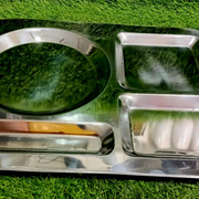 Stainless Steel 4-Compartment Serving Tray