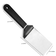 Stainless Steel Restaurant Turner Smash Burger Flipper Spatula Grill Scraper - Large