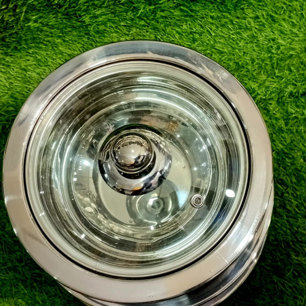 3-Pcs Stainless Steel Donga Set with Glass Lids