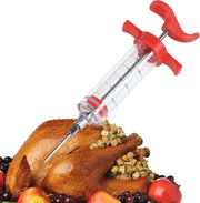 Meat Injection Stainless Steel - BBQ Meat Marinade Flavor Seasoning Injector Needle