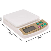 10kg Mini Electronic Digital Glass Kitchen Weighing Scale - Multifunction Food Weighing Scale