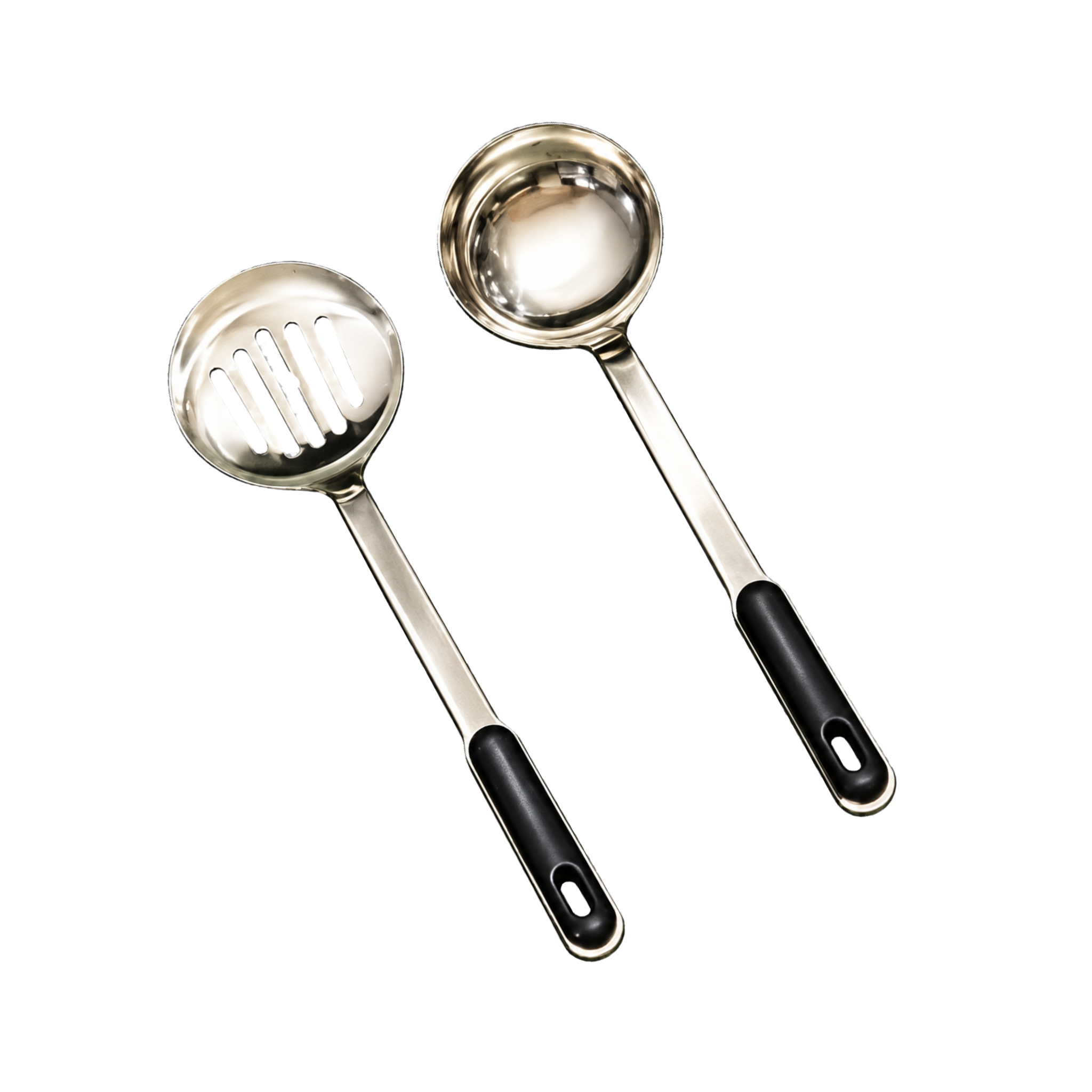 4-Piece Stainless Steel Cooking Set with Black Handles | Umar Hotelier