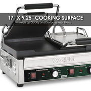 EVOR Commercial Panini Press Grill, 19"x9" Electric Sandwich Maker Griddle Plate