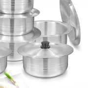 12 Pieces AR Round Metal Finish Casserole Set