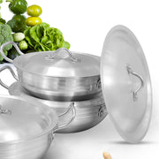 8 Pieces AR Metal Finish Wok Round Jumbo Set