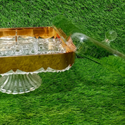 Acrylic Dry Fruit Dish with Stand – Elegant Multi-Section Snack & Dry Fruit Server