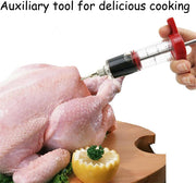 Meat Injection Stainless Steel - BBQ Meat Marinade Flavor Seasoning Injector Needle