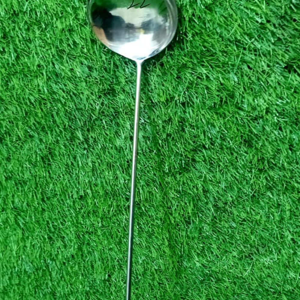 Stainless Steel Pak Ladle with Steel Rod Handle – Heavy Duty Cooking & Serving Spoon