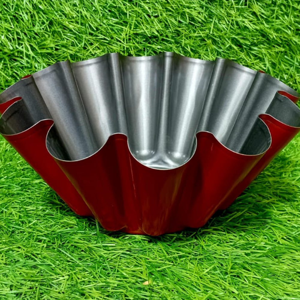 Durable aluminium molten lava cake sancha baking mould front view