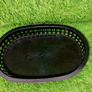 Durable food-safe serving basket in black color