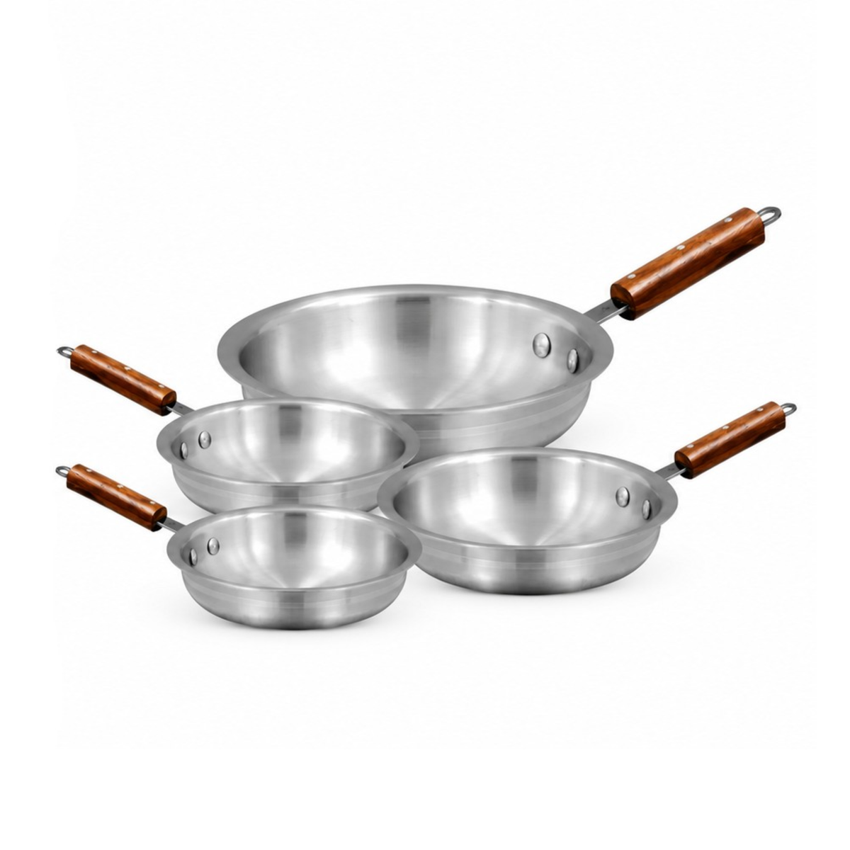 AR Commercial Metal Finish Fry Pan | Heavy Duty Fry Pan