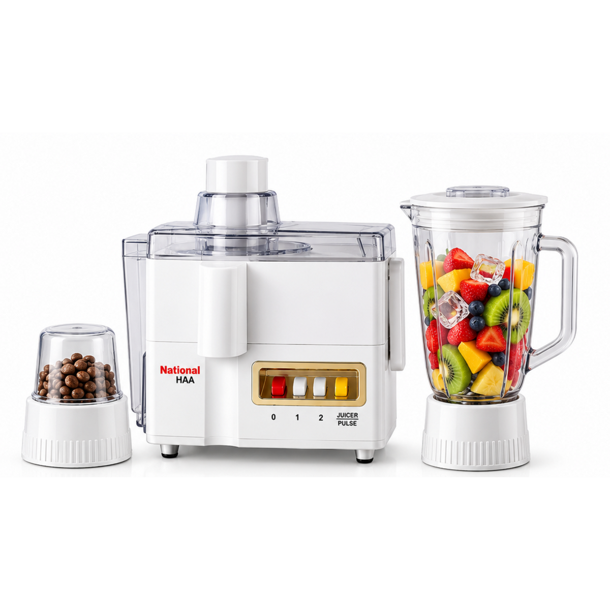 National HAA-301 3-in-1 Juicer, Blender & Grinder – Kitchen Appliance