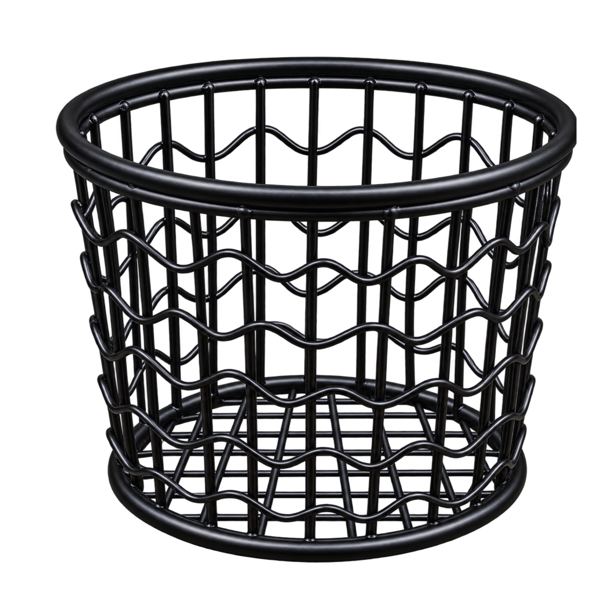 Black Non-Stick Coated Fries Bouquet & Serving Basket | Umar Hotelier