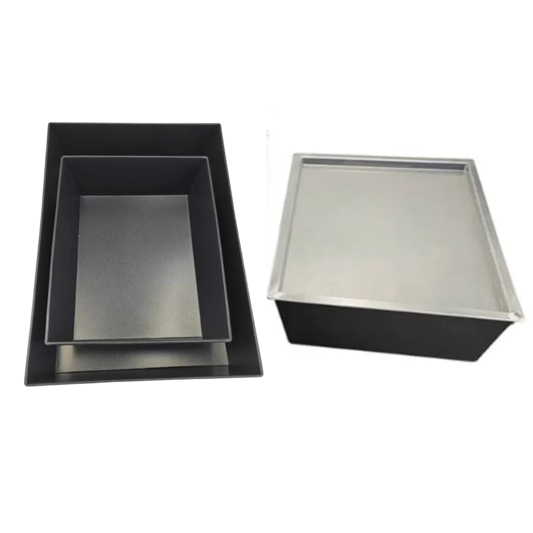 Non Stick Rectangle Pizza Pan with Lid | Heavy Duty Pizza Tray
