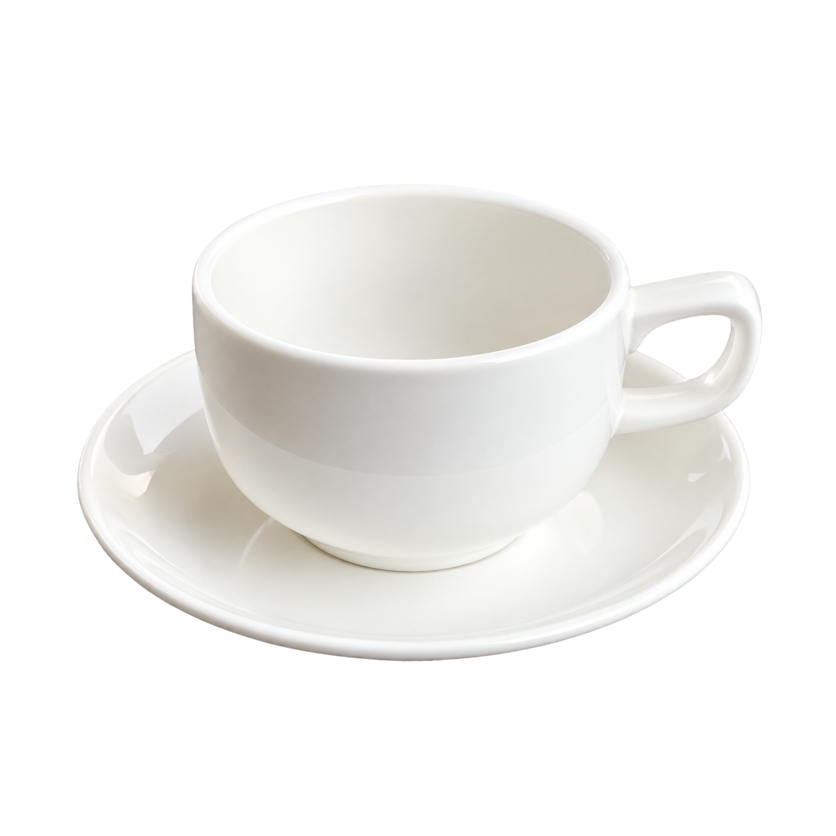 Classic Porcelain Cup with Saucer – Elegant Tea & Coffee Set