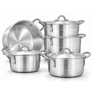 10 Pieces AR Royal Jadeed Casserole Set | Metal Finish Cookware
