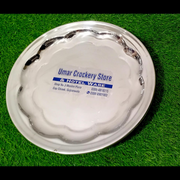 Stainless Steel Nagina Thaal Traditional Serving Tray Full View