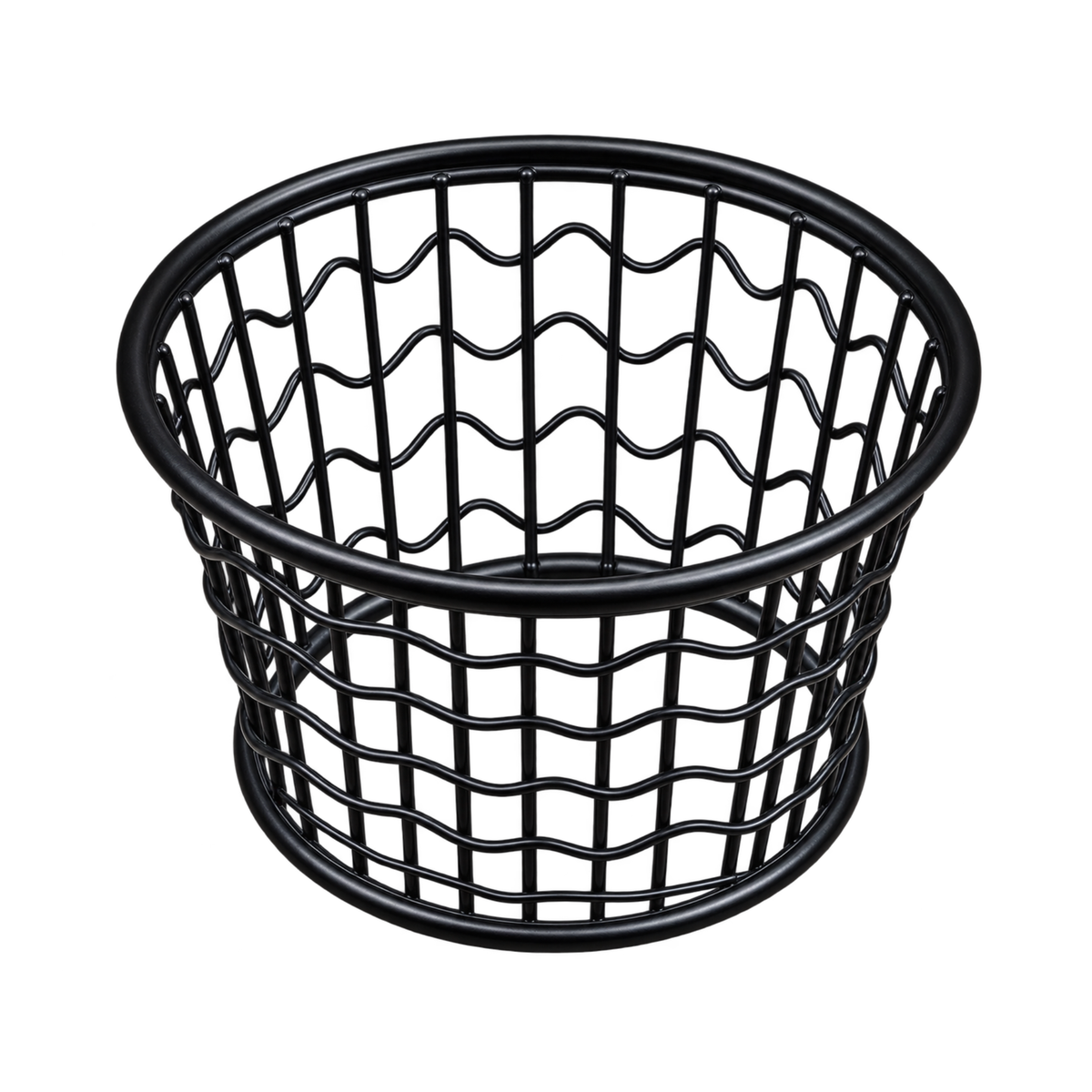 Black Non-Stick Coated Fries Bouquet & Serving Basket | Umar Hotelier