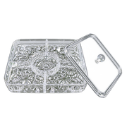 Acrylic Dry Fruit Dish – Elegant Multi-Section Serving Bowl (Without Stand)