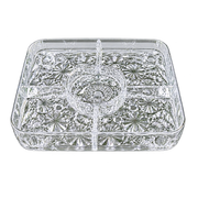 Acrylic Dry Fruit Dish – Elegant Multi-Section Serving Bowl (Without Stand)