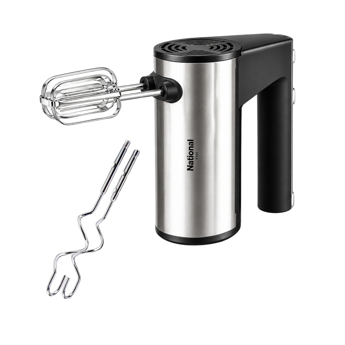 National HAA-1101 Electric Egg Beater 2-in-1 Stainless Steel Mixer with 5 Speeds