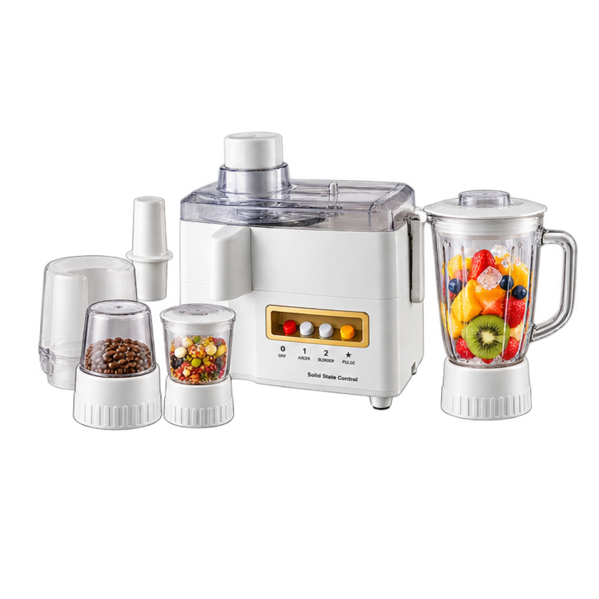 National HAA-401 4-in-1 Juicer, Blender & Dry Mill – Kitchen Appliance