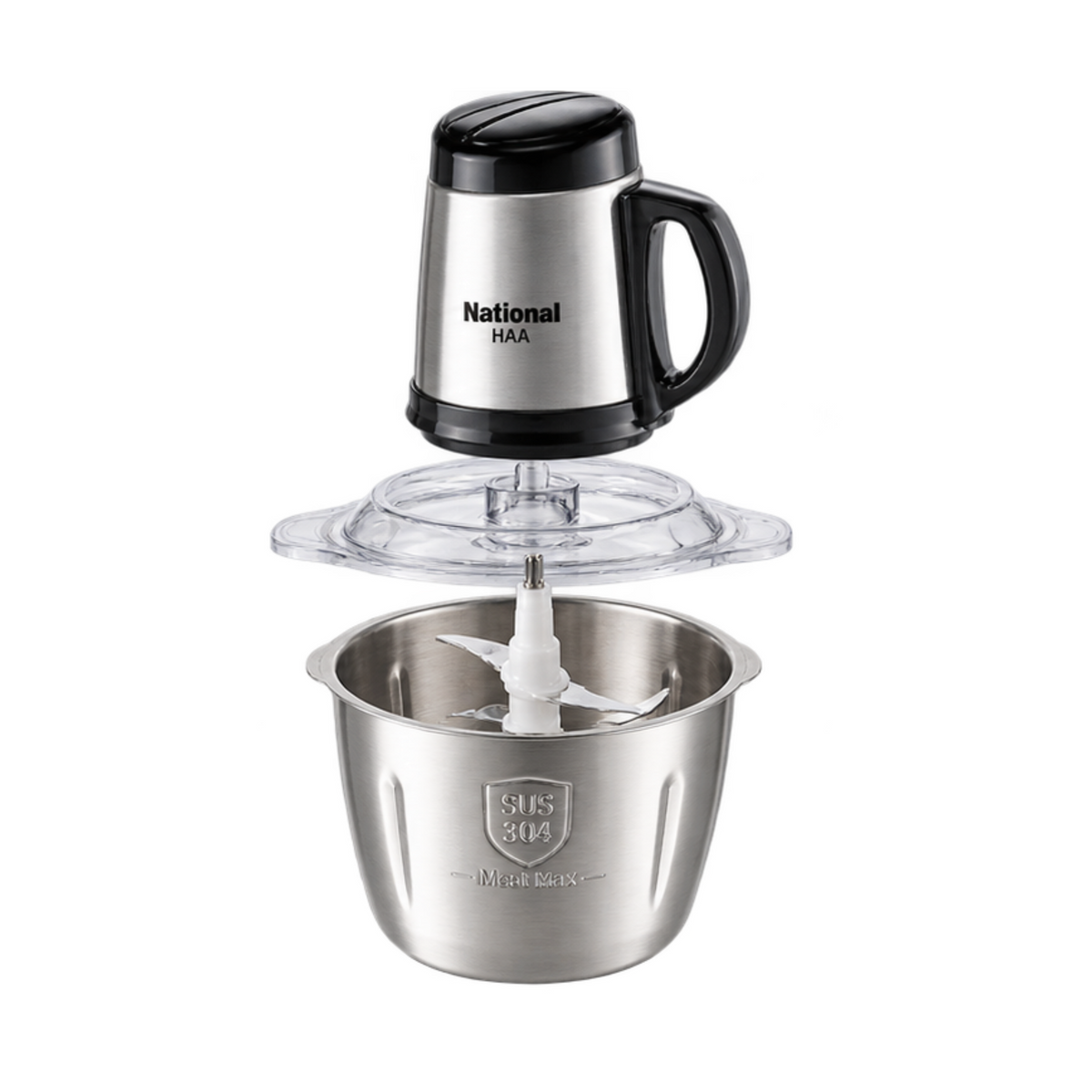 National HAA-504 Stainless Steel Meat Chopper with Multi-Speed Settings