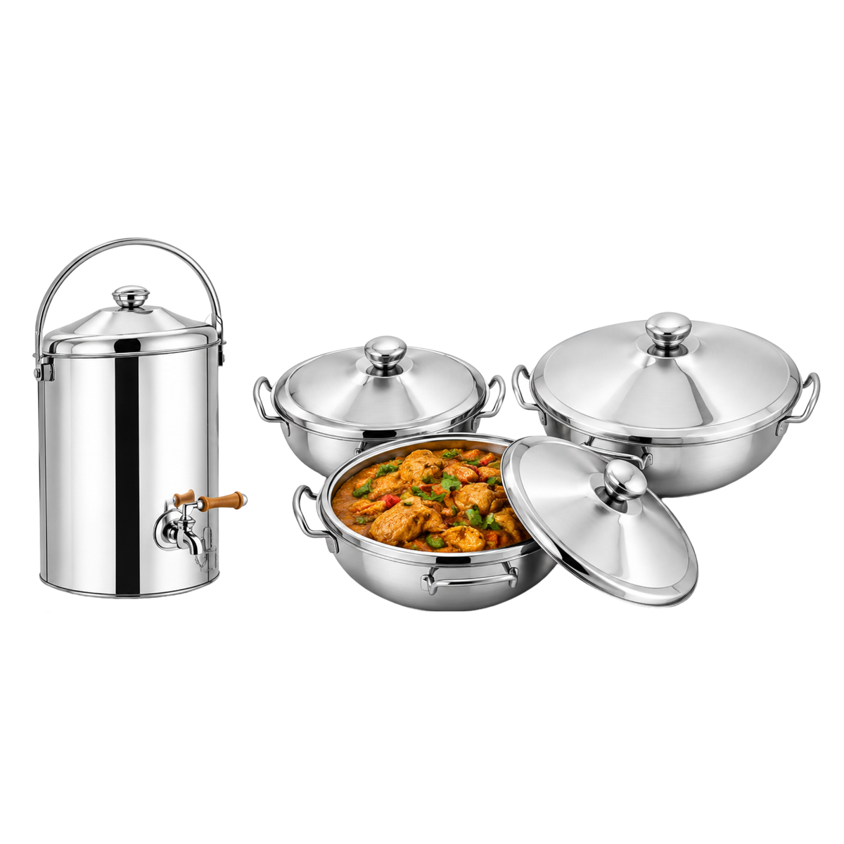 Oreal Legacy Stainless Steel Wedding Set – 4-Piece Cookware Gift Set