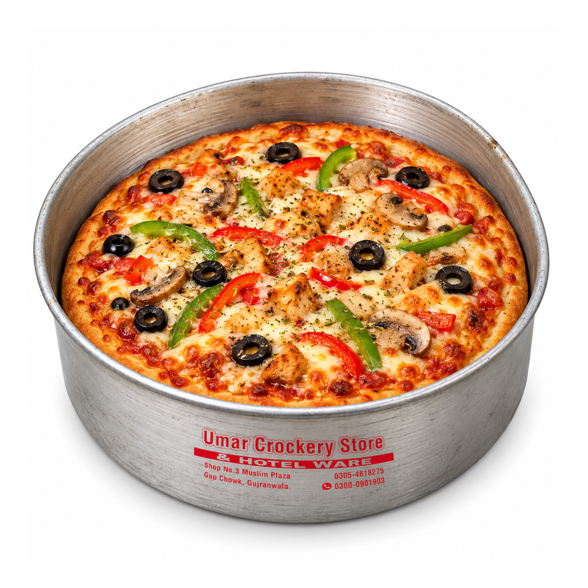 Aluminium Deep Dish Pizza Pan | Heavy Duty Baking Tray in Pakistan