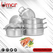 10 Pieces AR Metal Finish Fish Pot Casserole Set 1/5