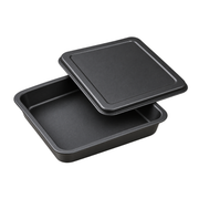 Non Stick Square Pizza Pan with Lid | Premium Pizza Baking Pan