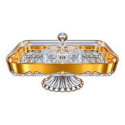 Acrylic Dry Fruit Dish with Stand – Elegant Multi-Section Snack & Dry Fruit Server