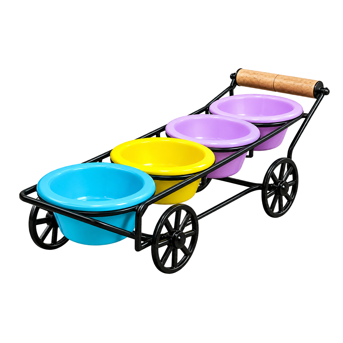 Black Non-Stick Coated Sauce Trolley & Condiment Cart | Umar Hotelier