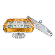 Acrylic Dry Fruit Dish with Stand – Elegant Multi-Section Snack & Dry Fruit Server