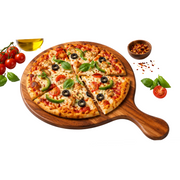 Wooden Pizza Serving Rocket Board – Natural Wood Paddle